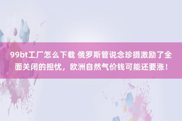 99bt工厂怎么下载 俄罗斯管说念珍摄激励了全面关闭的担忧，欧洲自然气价钱可能还要涨！