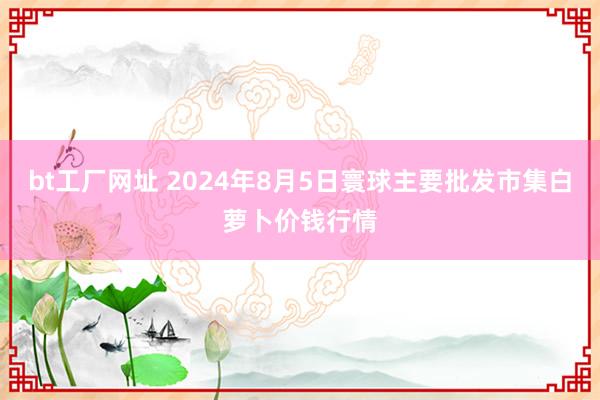 bt工厂网址 2024年8月5日寰球主要批发市集白萝卜价钱行情