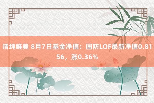 清纯唯美 8月7日基金净值：国防LOF最新净值0.8156，涨0.36%