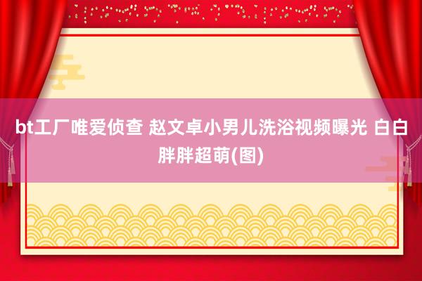 bt工厂唯爱侦查 赵文卓小男儿洗浴视频曝光 白白胖胖超萌(图)